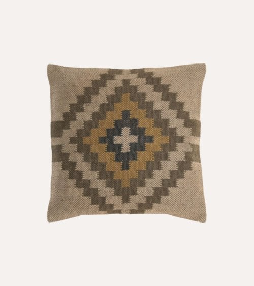 Cojín Cuadrado Kilim de Lana y Yute