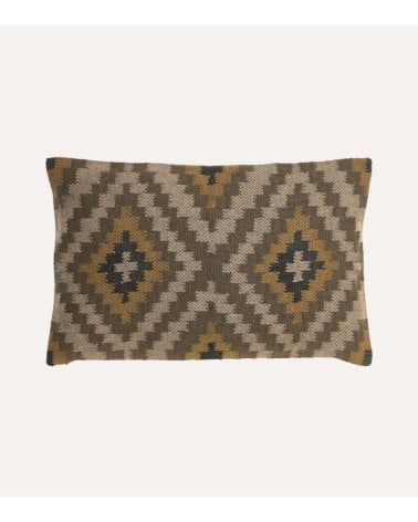 Cojín Rectangular Kilim de Lana y Yute
