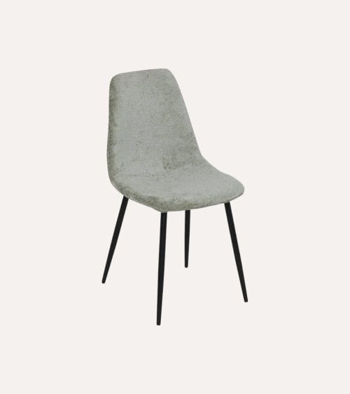 Silla Tyka Suave de Chenilla y Acero