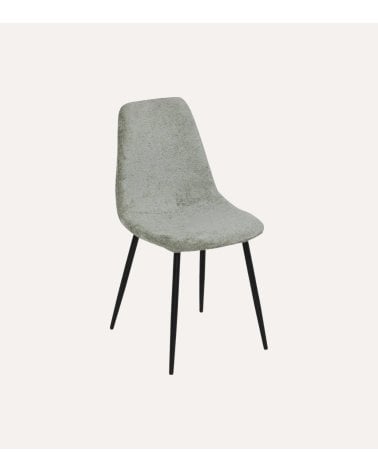 Silla Tyka Suave de Chenilla y Acero