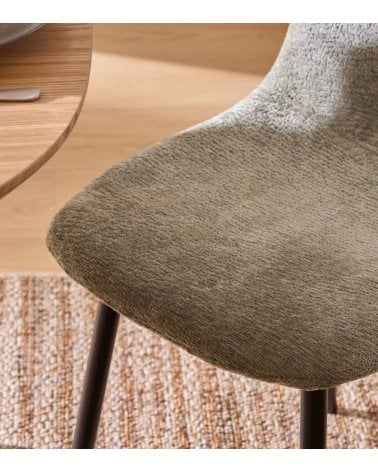 Silla Tyka Suave de Chenilla y Acero