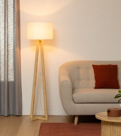 Lámpara de Pie Molu de Madera de Pino