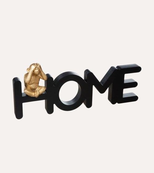 Figura Decorativa Home con Mono de MDF