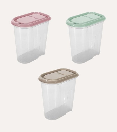 Tarro Niza Oval con Tapa Abatible de Plástico