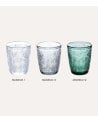 Vaso Bajo con Hojas de Vidrio