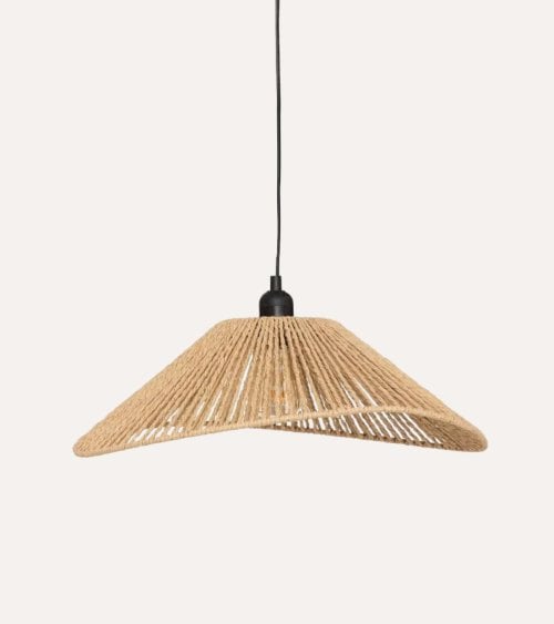 Lámpara Colgante Myha Baja Tejido de Cuerda Natural