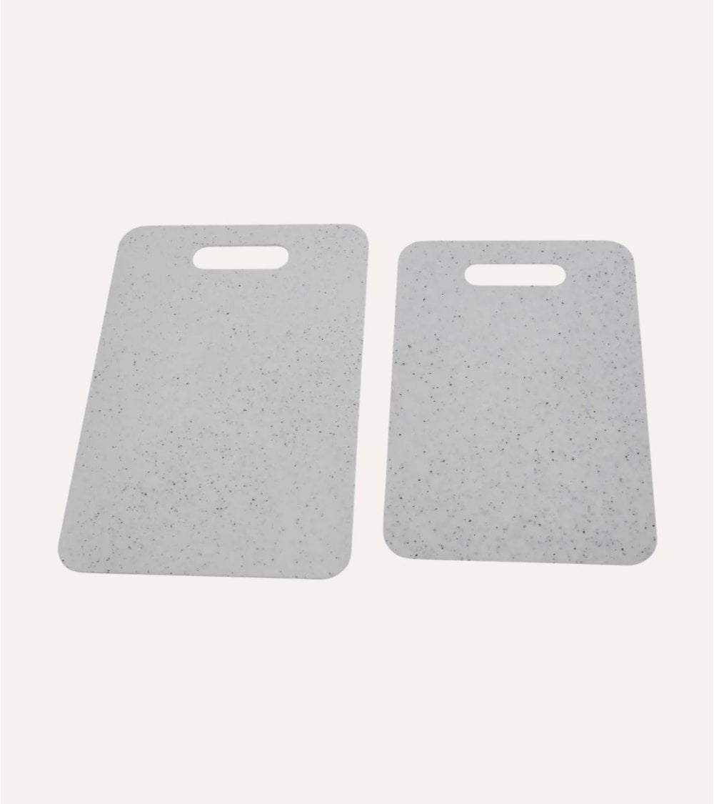 Set de 2 Tablas de Corte Efecto Piedra de Plástico