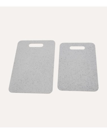 Set de 2 Tablas de Corte Efecto Piedra de Plástico