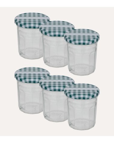 Set de 6 Tarros para Mermelada de Cristal