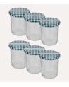 Set de 6 Tarros para Mermelada de Cristal
