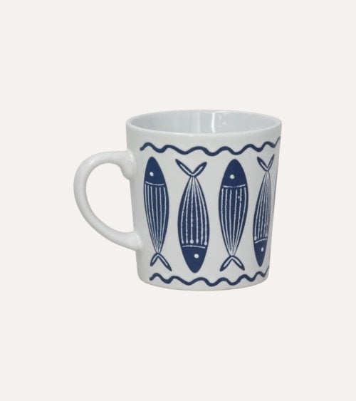 Taza Mug Peces Mediterráneos de Cerámica