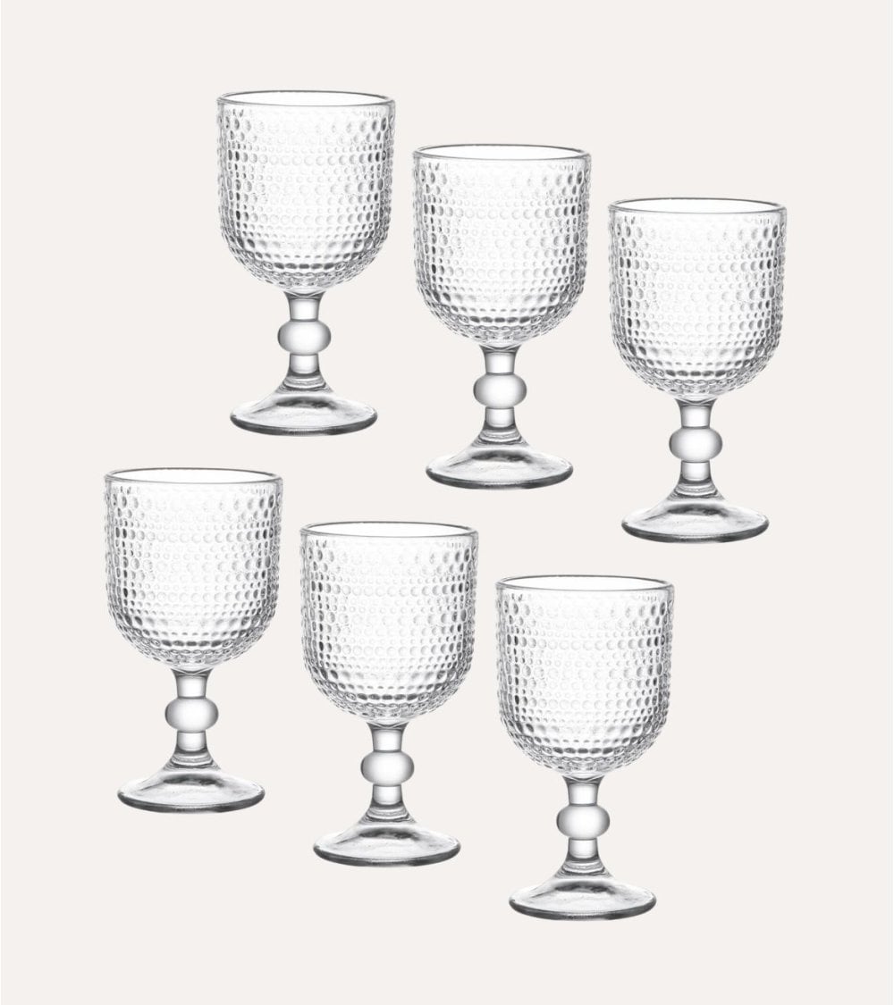Set de 6 Copas Glasgow de Vidrio Tallado