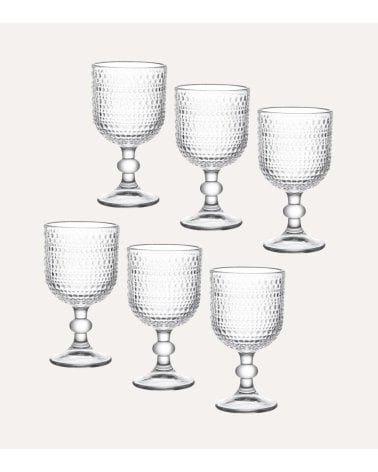 Set de 6 Copas Glasgow de Vidrio Tallado