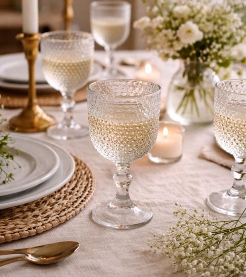 Set de 6 Copas Glasgow de Vidrio Tallado