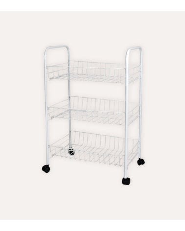 Carro Auxiliar Verdulero Alice de 3 Niveles de Metal
