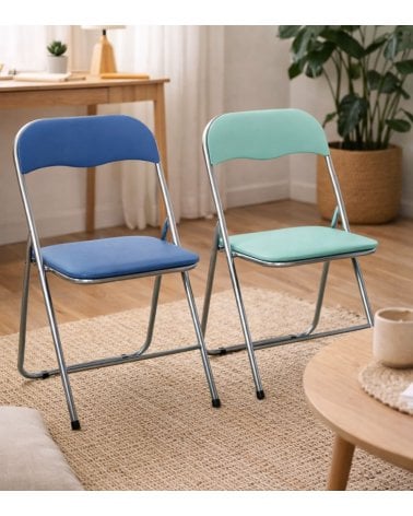 Silla Plegable Aqua de Metal y Polipiel