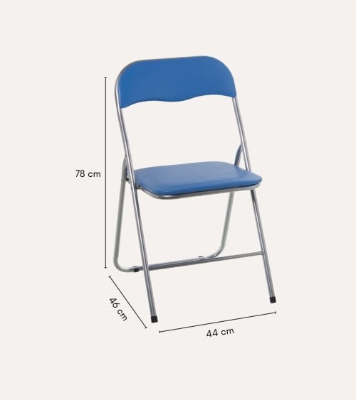 Silla Plegable Aqua de Metal y Polipiel