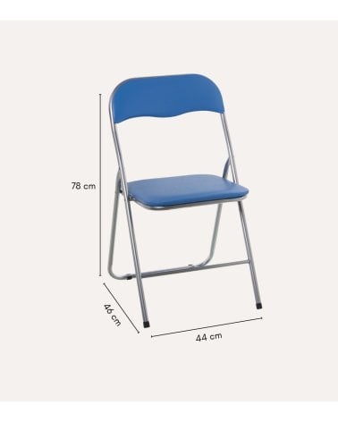 Silla Plegable Aqua de Metal y Polipiel