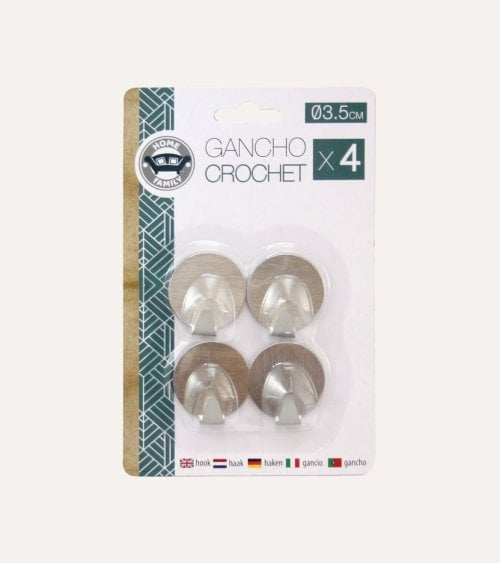 Set de 4 Ganchos Mini para Colgar de Metal
