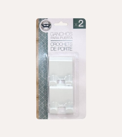 Set de 2 Ganchos de Puerta de Metal