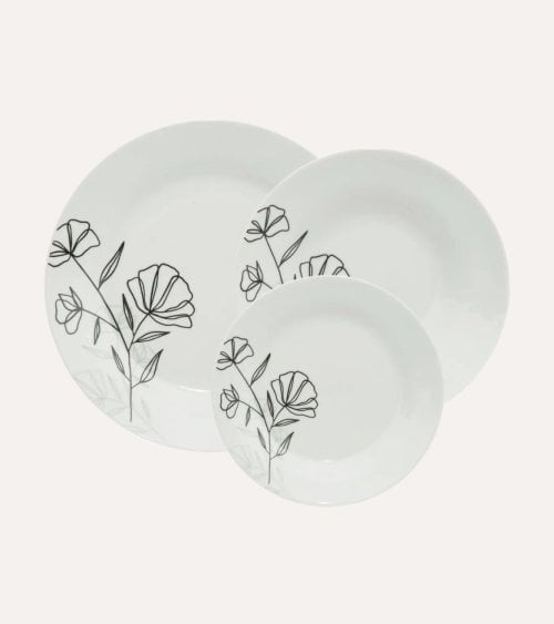 Vajilla de 18 Piezas Azalée de Porcelana