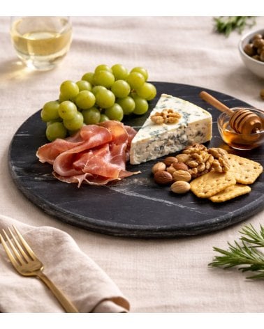 Tabla de Presentación Redonda de Mármol