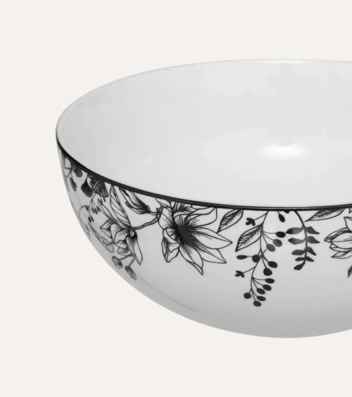 Ensaladera Floral de Cerámica