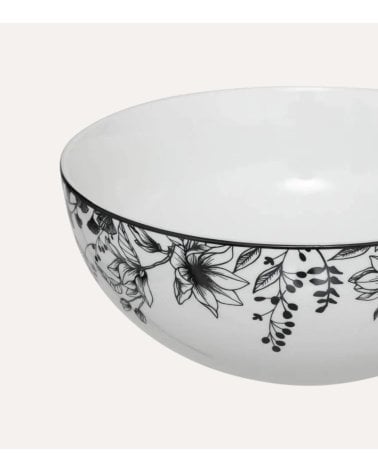 Ensaladera Floral de Cerámica
