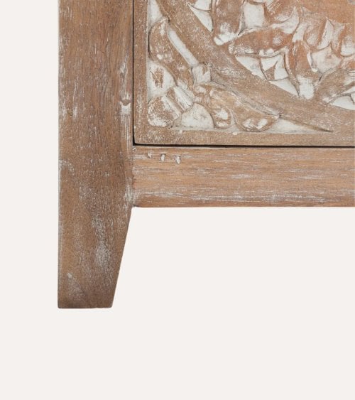 Mesita de Noche Shirel de Madera de Mango