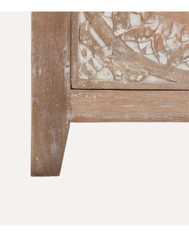 Mesita de Noche Shirel de Madera de Mango