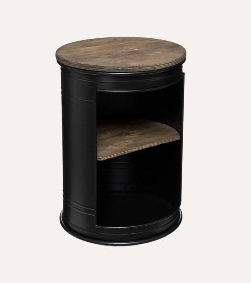 Mesa Auxiliar Diego de Madera de Abeto y Acero