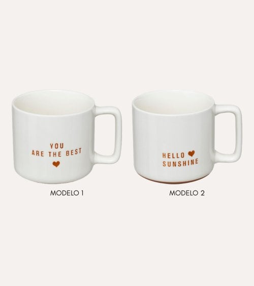 Taza Mug Mensaje de Cariño de Cerámica