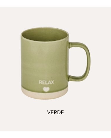 Taza Alta Relax Love Smile de Cerámica