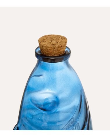 Botella Decorativa Oceánia Pez de Vidrio