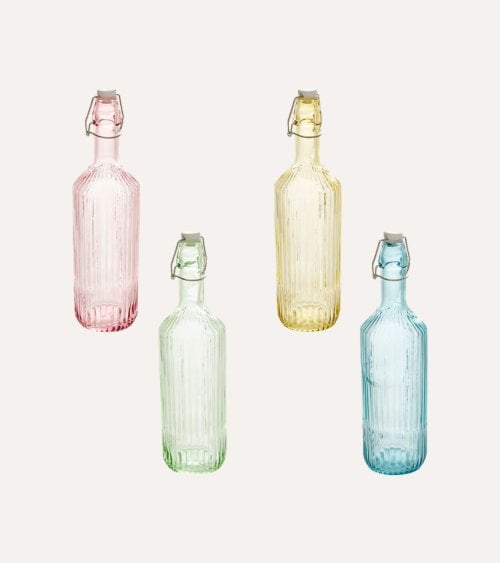 Botella Limonada Line de Vidrio Tintado