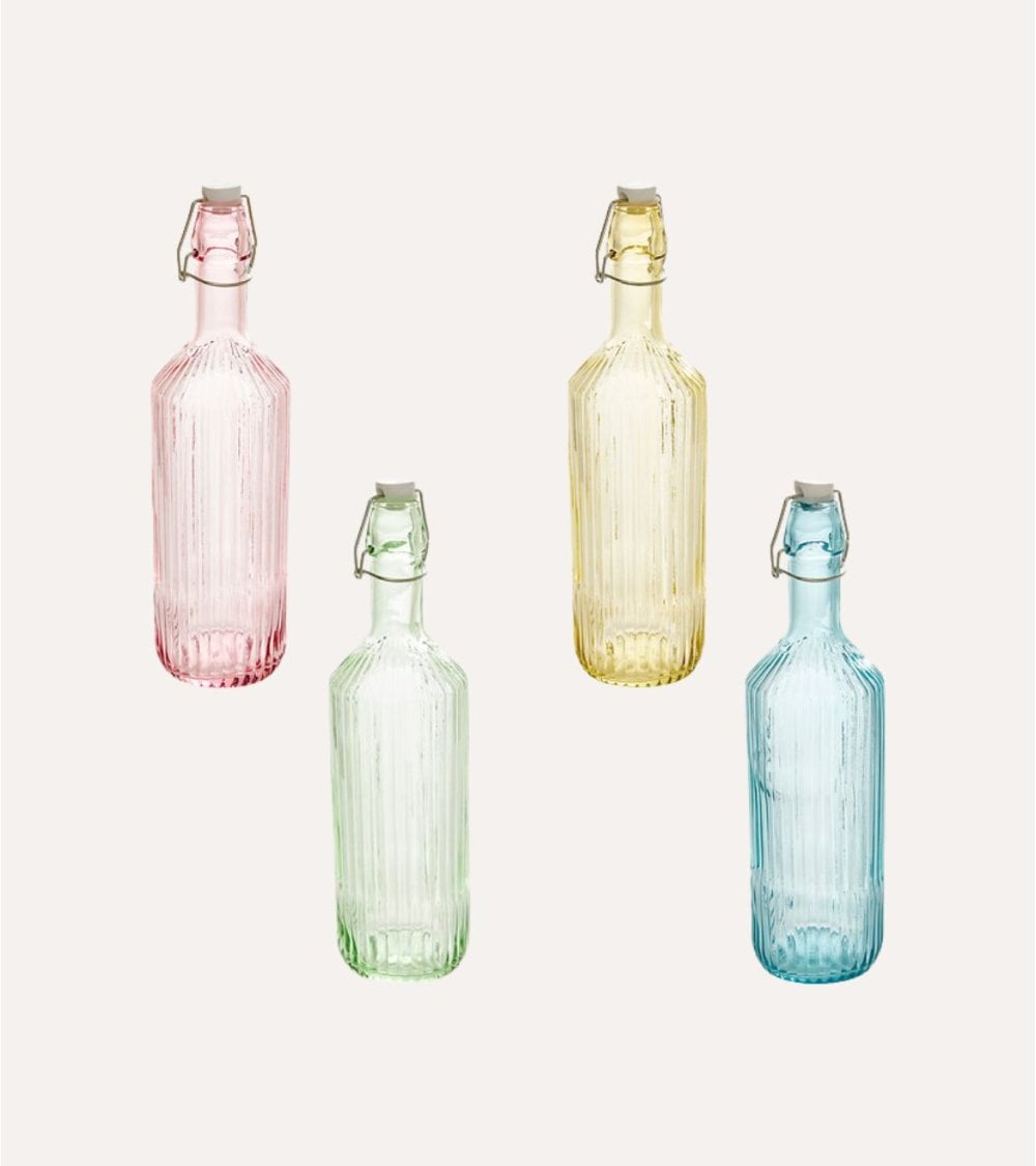 Botella Limonada Line de Vidrio Tintado