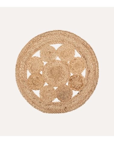 Mantel Individual Flor de Yute Tejido