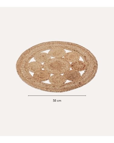 Mantel Individual Flor de Yute Tejido