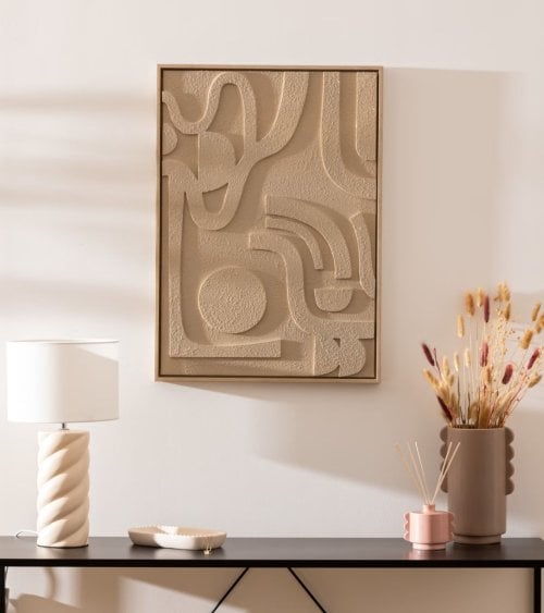 Cuadro Abstracto Azra con Relieve de MDF