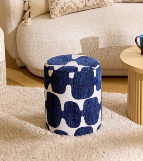 Puff Arty con Figuras Abstractas de Poliéster