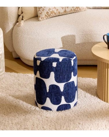 Puff Arty con Figuras Abstractas de Poliéster