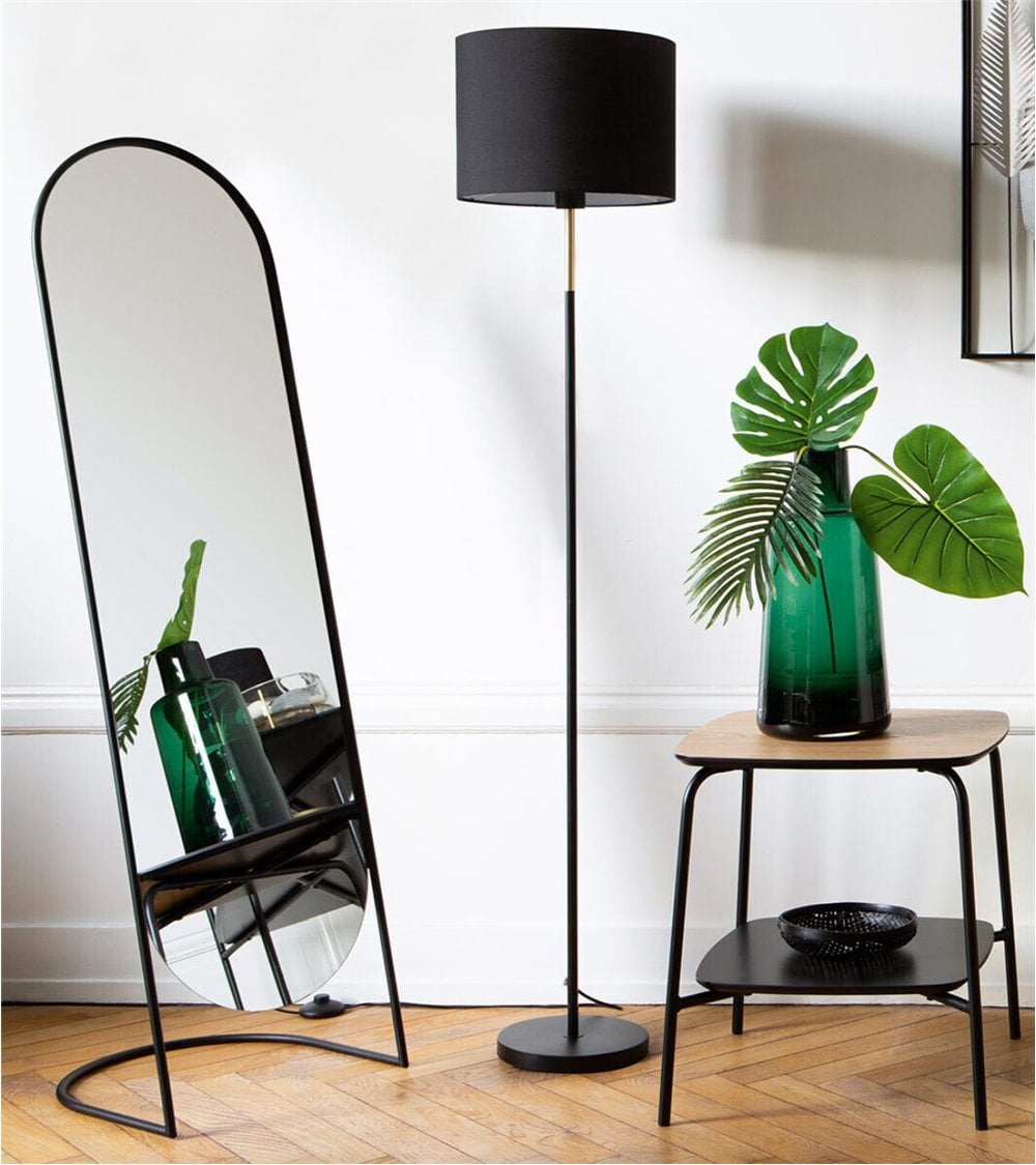 Espejo de Pie con Marco en Hierro Negro