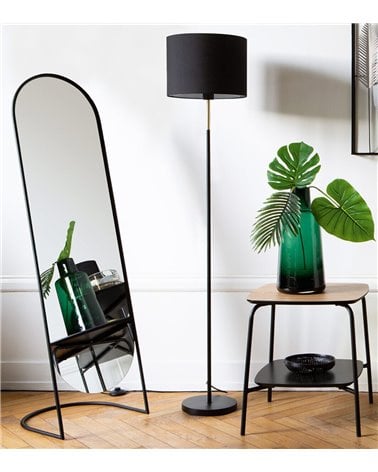 Espejo de Pie con Marco en Hierro Negro