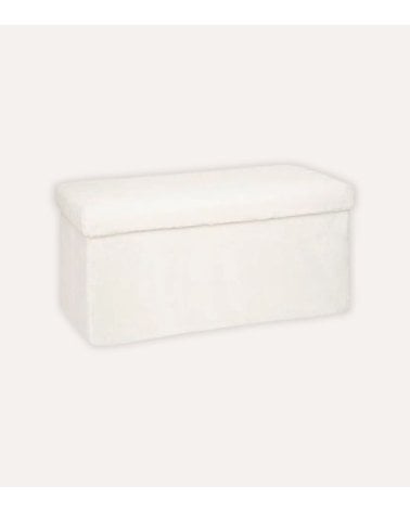 Puff Plegable Doble Ezzio de Pelo Sintético