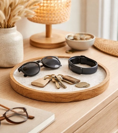 Vaciabolsillos Redondo de Madera de Mango