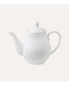 Tetera A Rayas de Porcelana Grabada