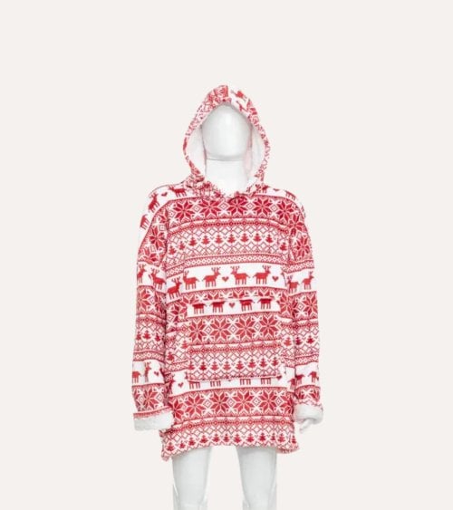 Bata-Manta Navideña Escandinava de Felpa