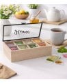 Caja de Té Dales de Madera y Vidrio