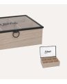 Caja de Té Dales de Madera y Vidrio