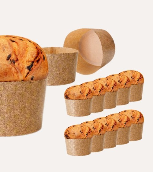 Set de 10 Moldes Mini de Panetone Desechables